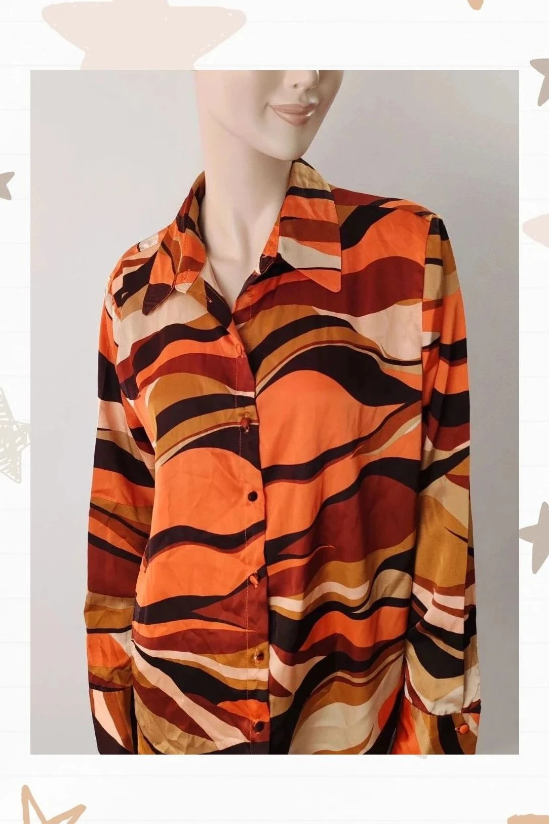 Colorida camisa de mujer - M amplia